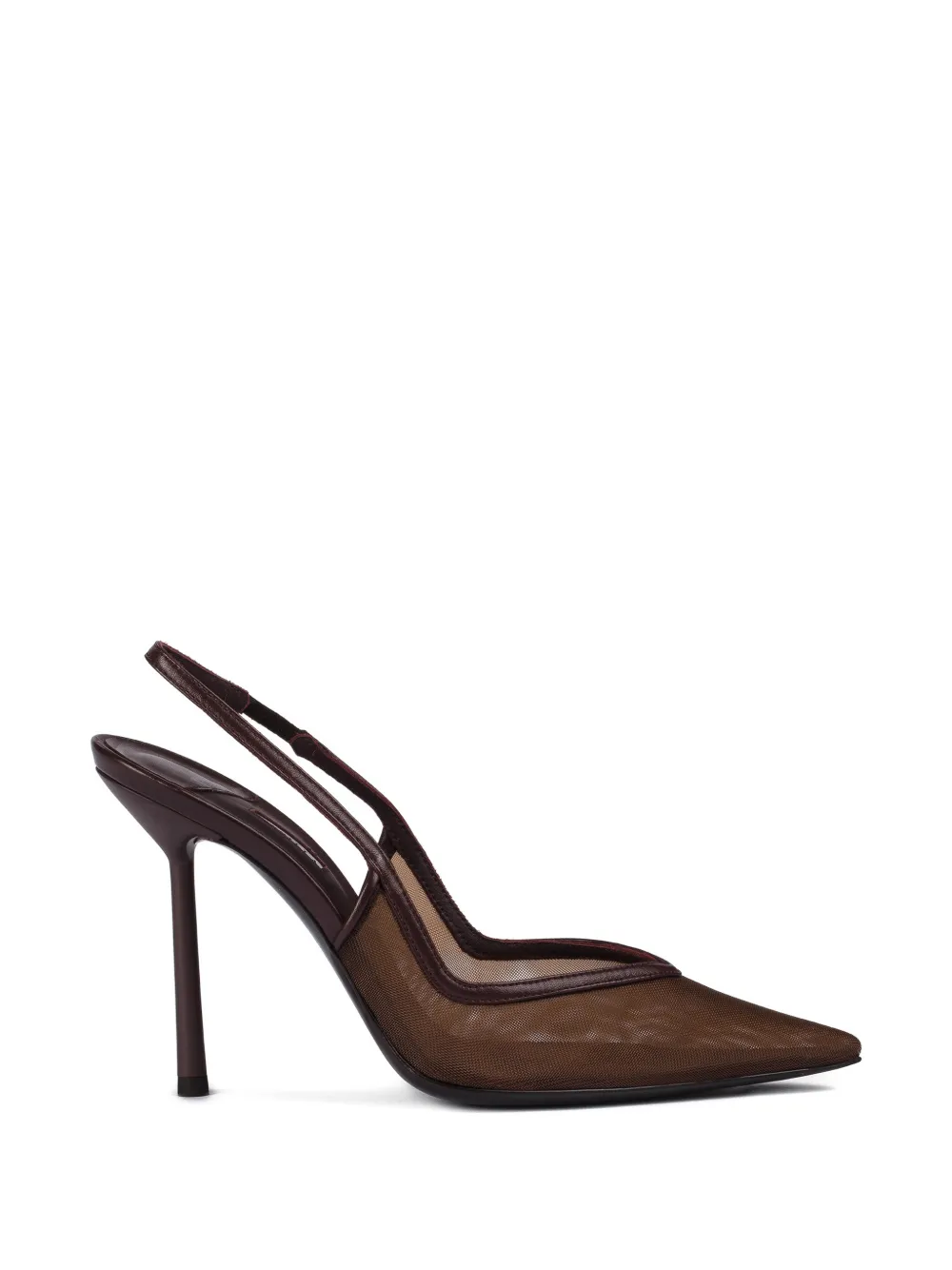 Le Silla Vivienne slingback pumps met hak Bruin