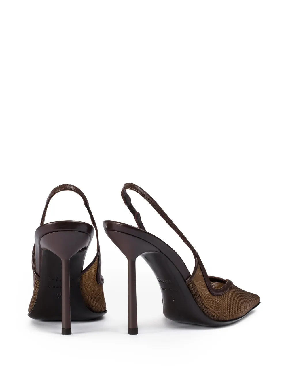 Le Silla Vivienne slingback pumps met hak Bruin