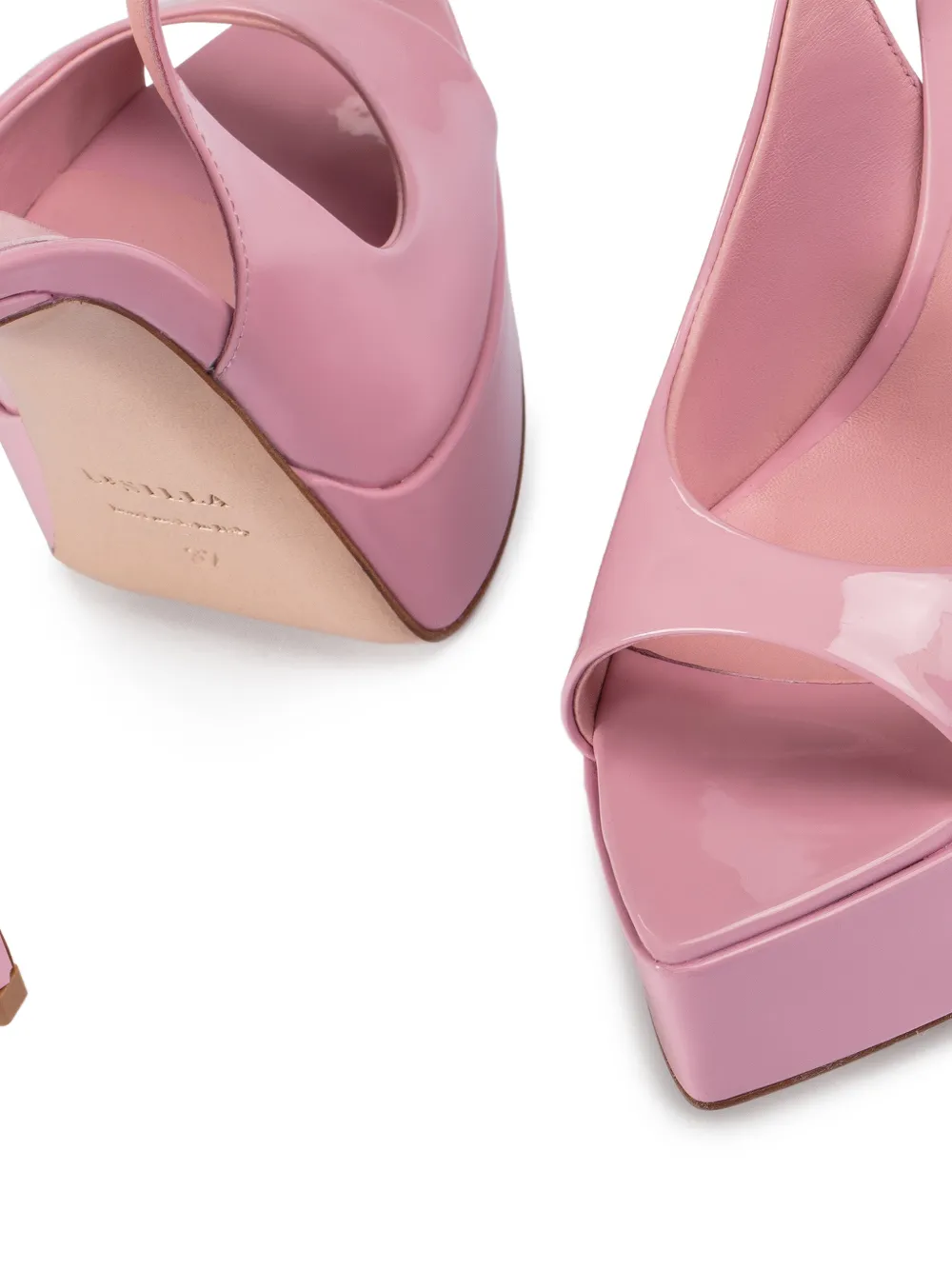 Le Silla Uma slingback pumps met plateauzool Roze