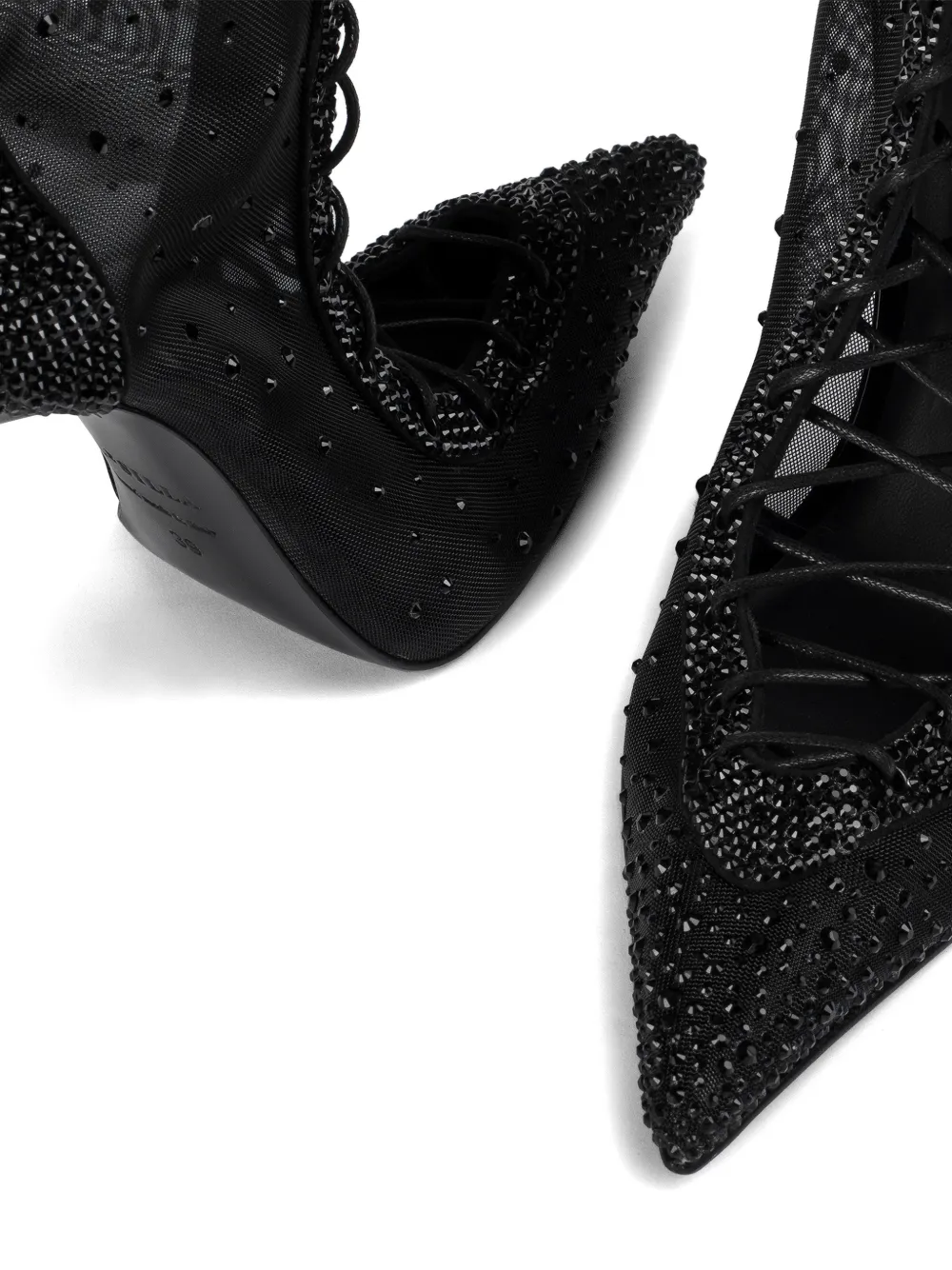 Le Silla Nicole verfraaide veterlaarzen Zwart