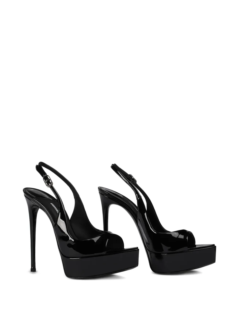 Le Silla peep-toe slingback pumps Zwart