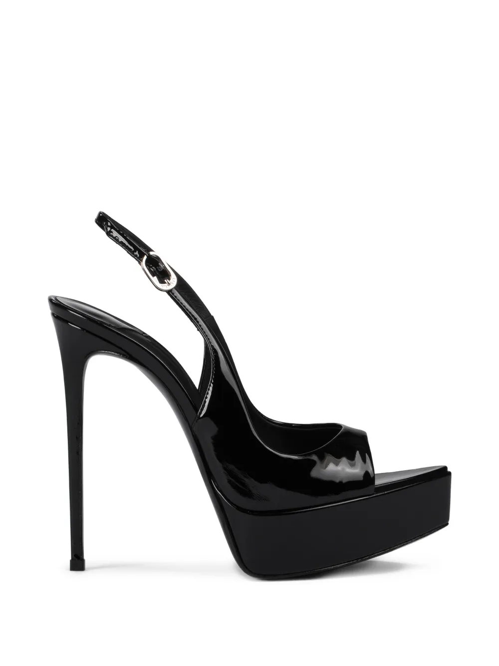 Le Silla peep-toe slingback pumps Zwart