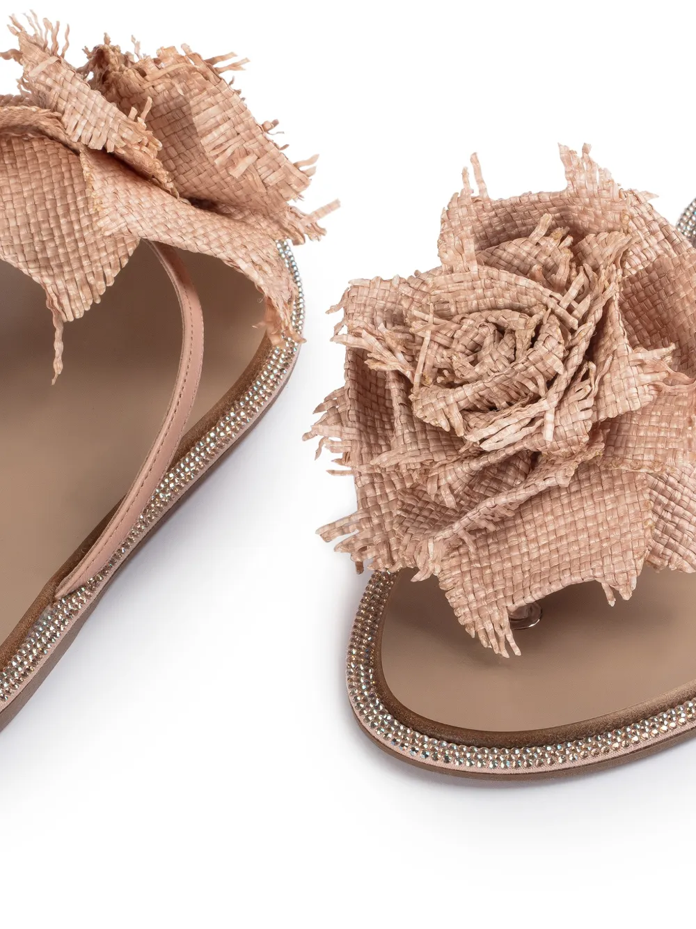 Le Silla Rose sandalen verfraaid met bloemen Beige