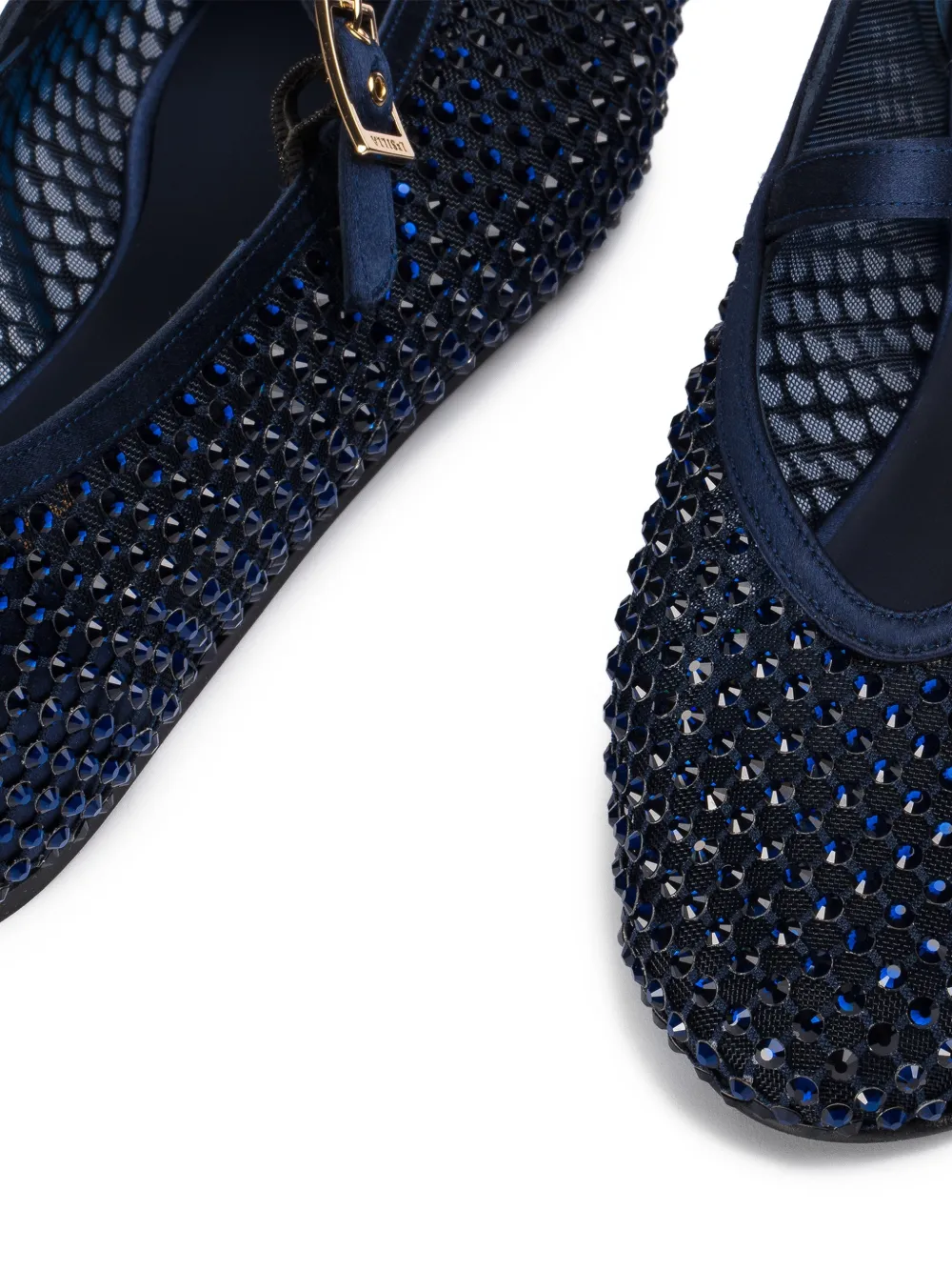 Le Silla Gilda ballerina's verfraaid met kristallen Blauw