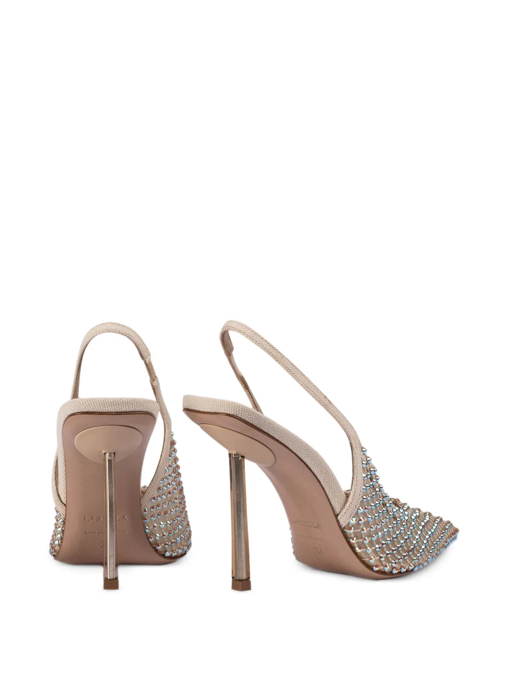 Le Silla Gilda verfraaide slingback pumps Beige