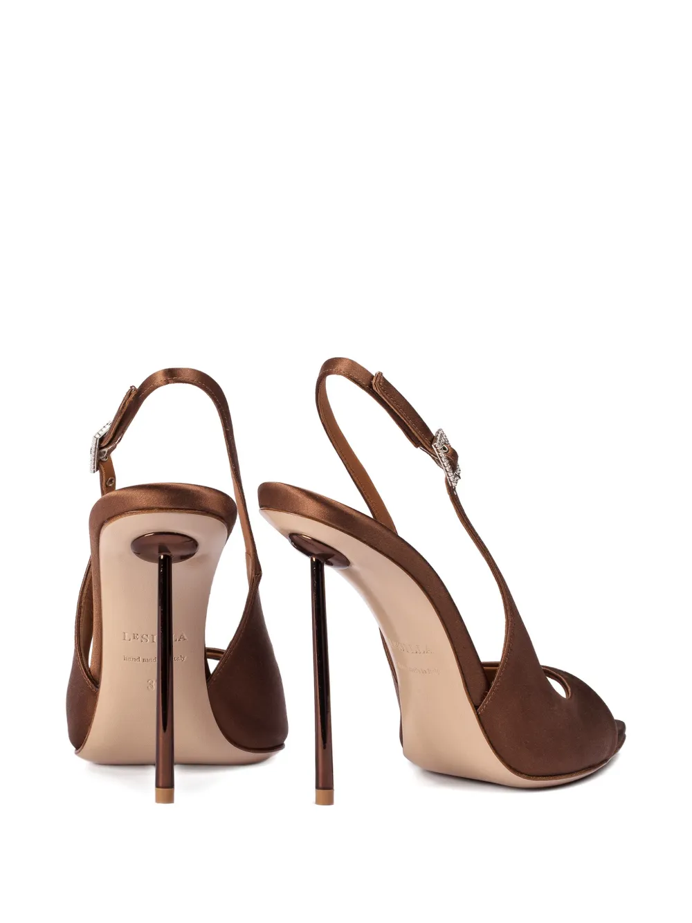 Le Silla Bella slingback sandalen met hak Bruin