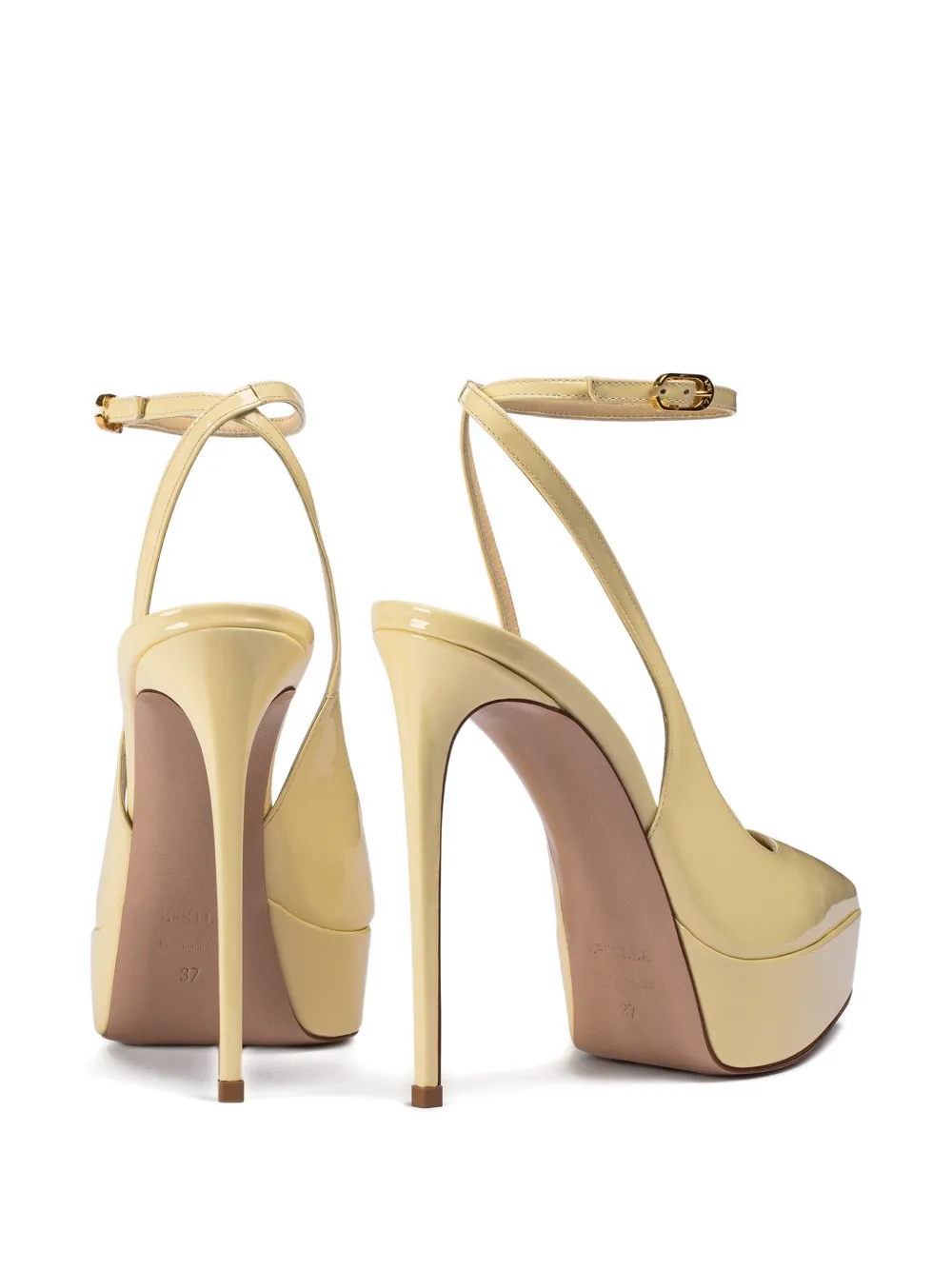 Le Silla Uma slingback platform-heel pumps Geel
