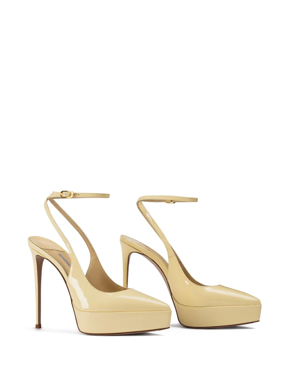 Le Silla Uma slingback pumps met plateauzool Geel