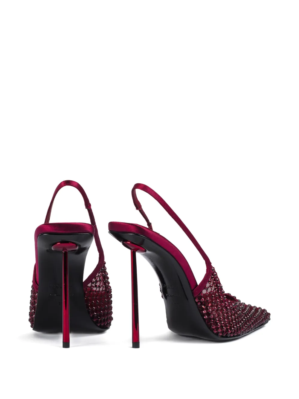 Le Silla 120 mm Gilda verfraaide slingback pumps Rood
