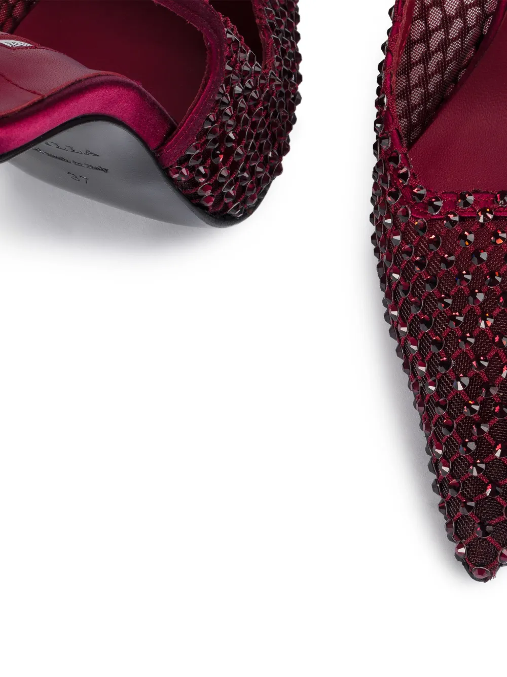 Le Silla 120 mm Gilda verfraaide slingback pumps Rood