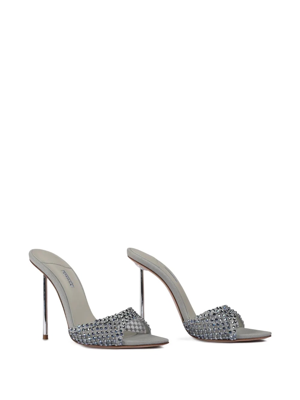Le Silla Gilda embellished mules Grijs