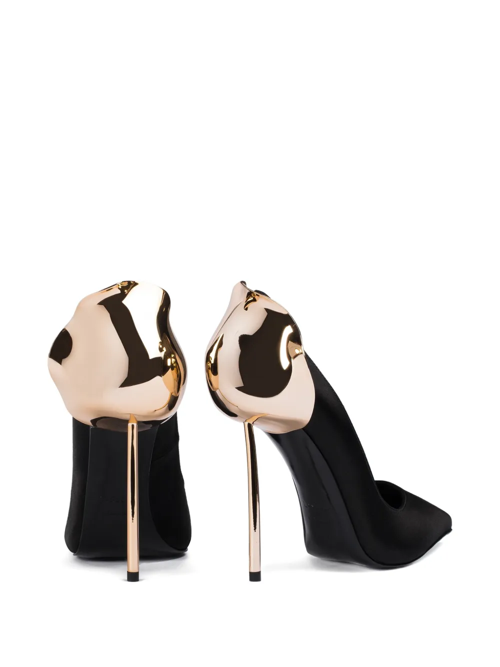 Le Silla Petalo metallic-detail pumps Zwart