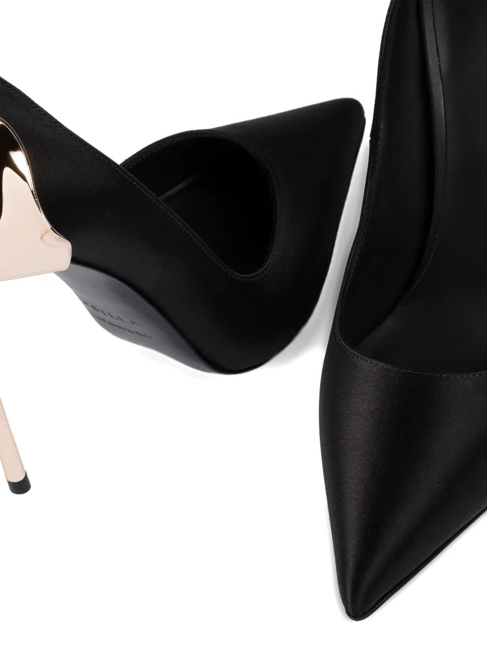 Le Silla Petalo metallic-detail pumps Zwart