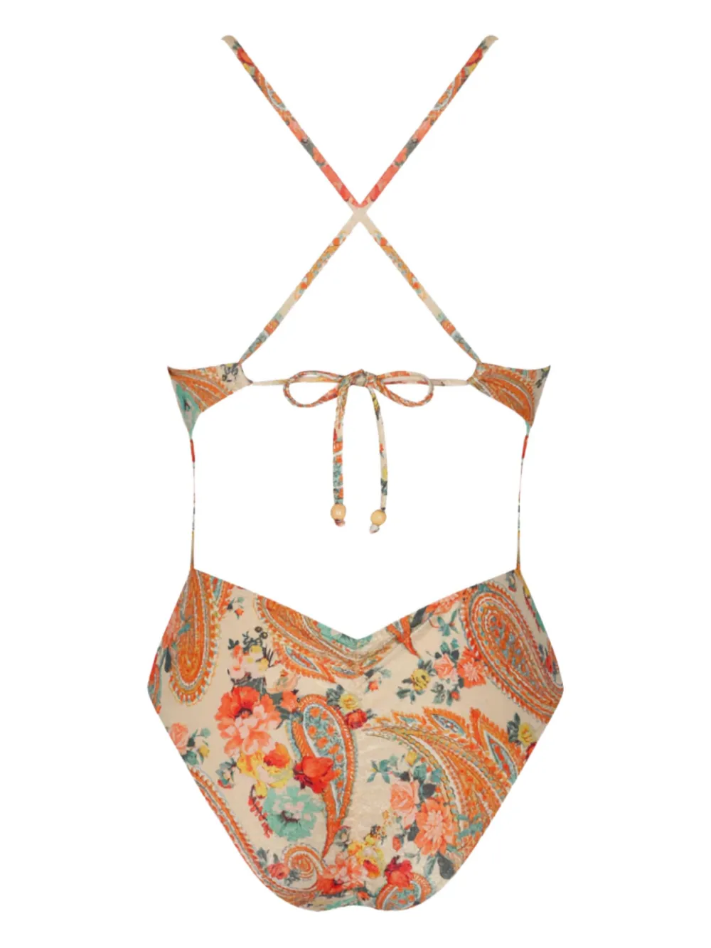 Del Maar Katari Ruffled Tie Swimsuit In Neutral