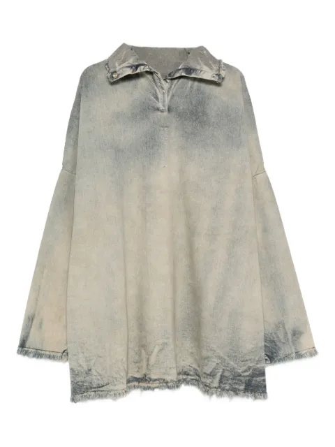 Rick Owens DRKSHDW playera de mezclilla deshilachada