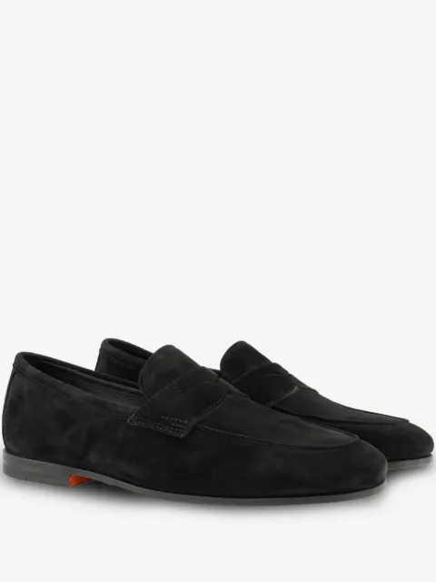 Santoni flat penny loafers
