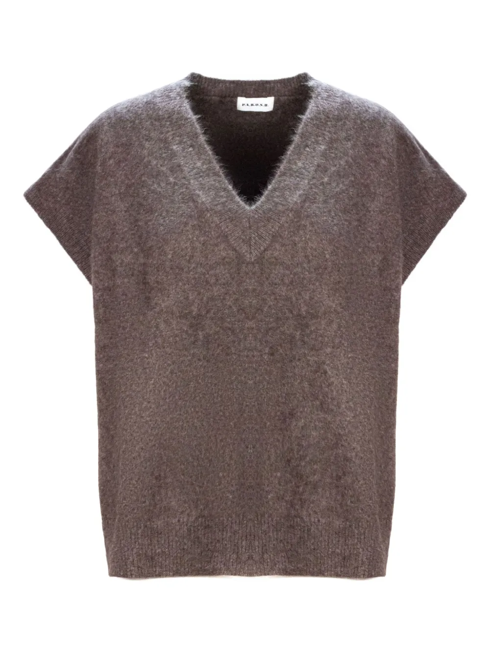 P.a.r.o.s.h V-neck Ribbed Sweater In Brown