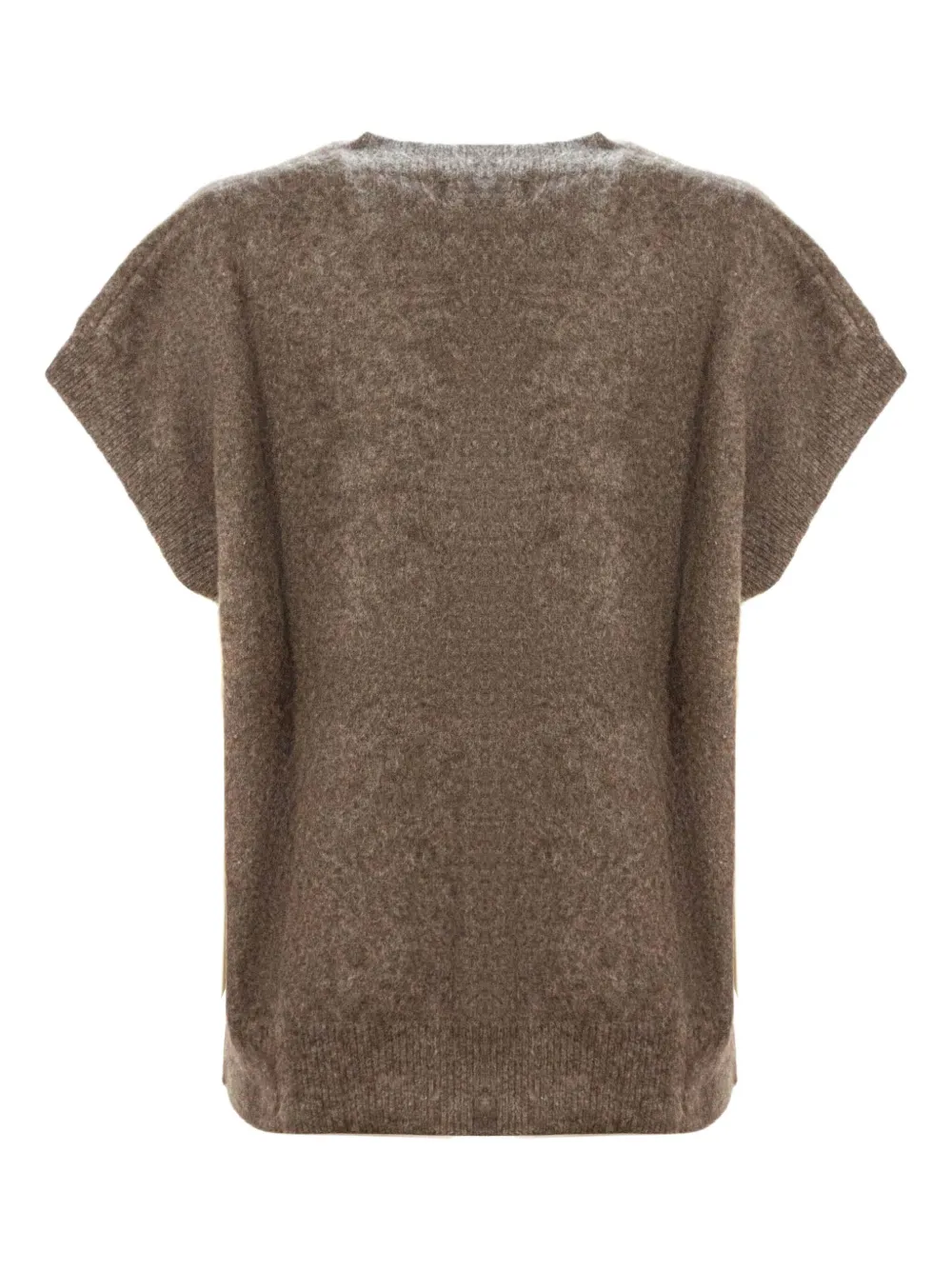 P.a.r.o.s.h V-neck Ribbed Sweater In Brown