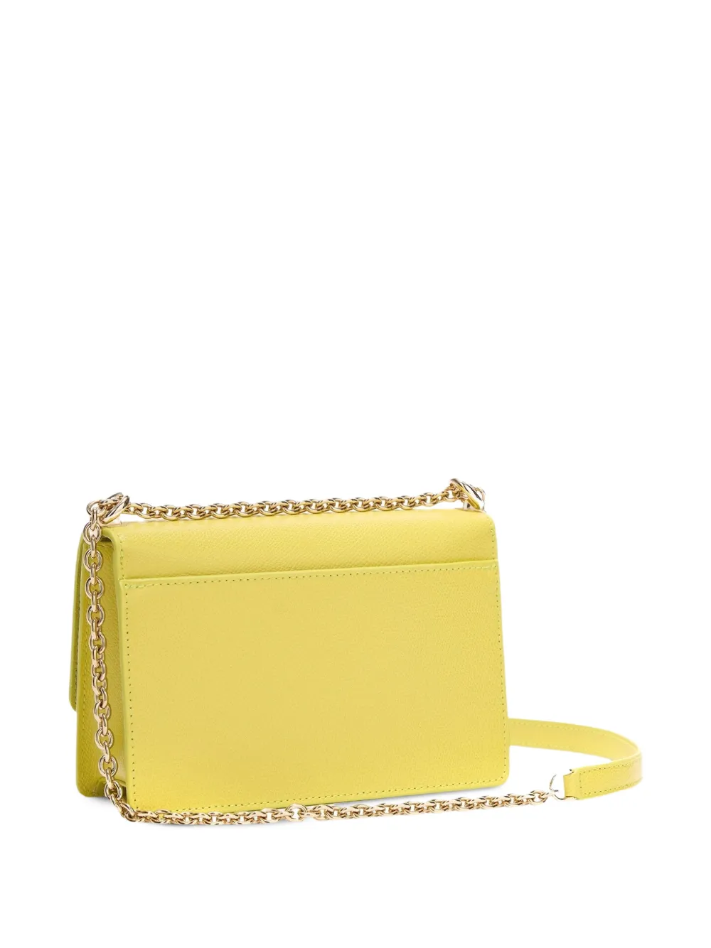 Furla Arch leren crossbodytas van bewerkt leer met logo Geel