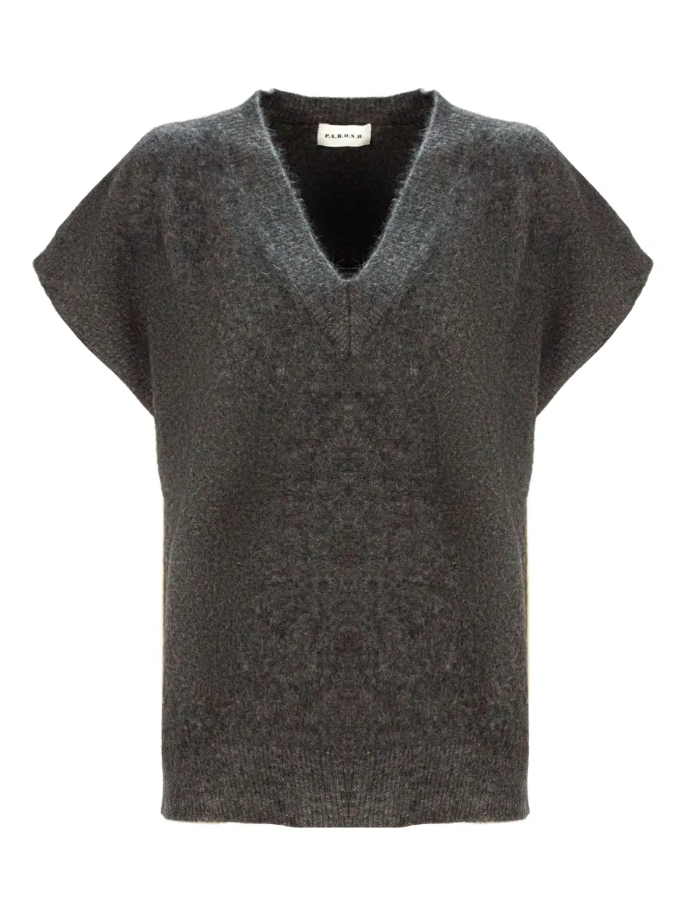 P.a.r.o.s.h V-neck Ribbed Sweater In Gray