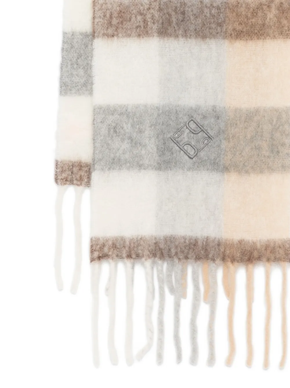 Peserico Geruite sjaal Beige