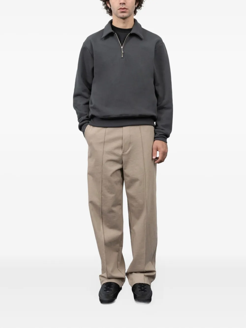 Lady White Co. zip cotton sweatshirt - Grijs