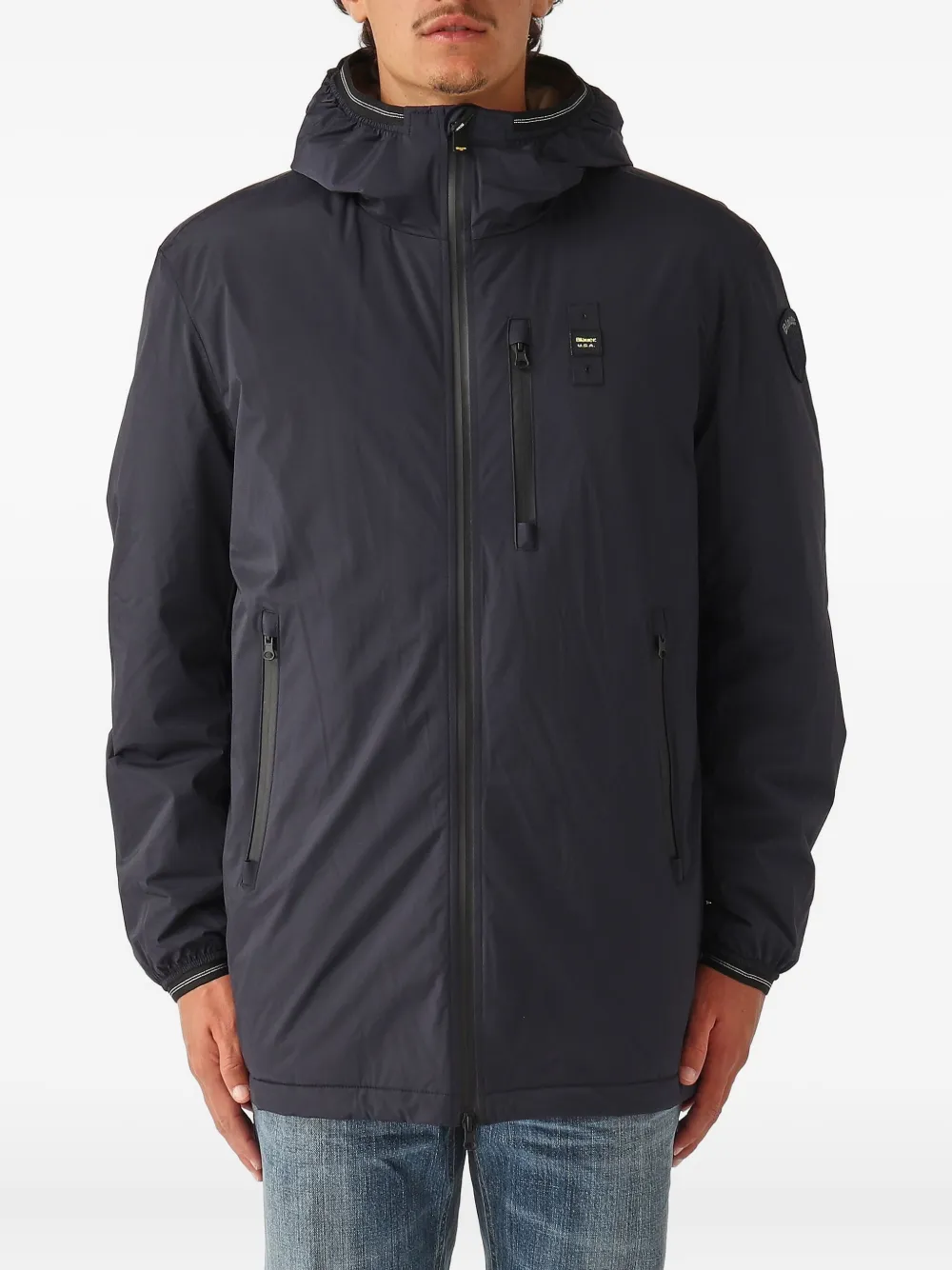 Blauer Jarvis zip-up hooded jacket | Blue | Image 1