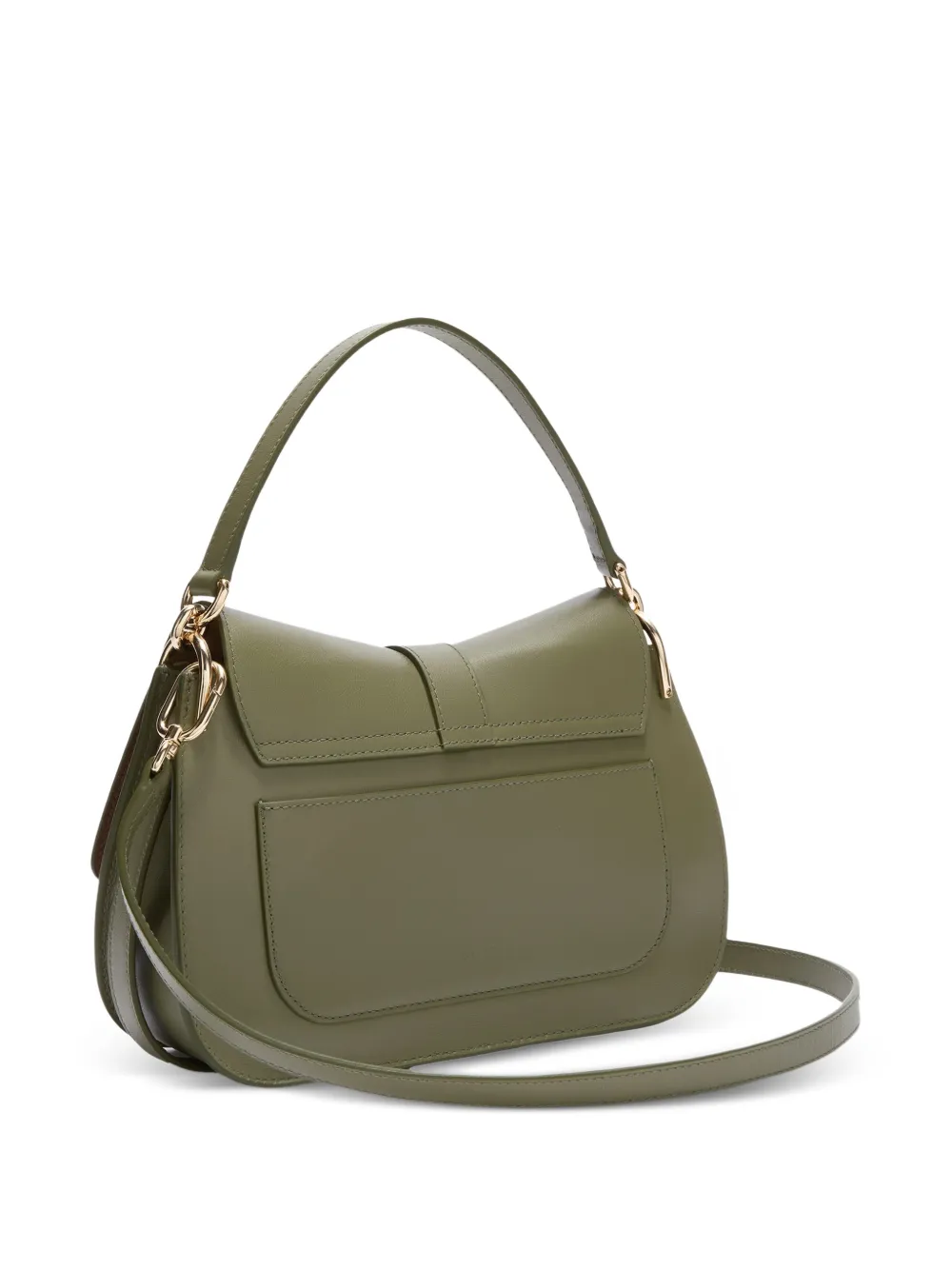 Furla Flow leren shopper - Groen