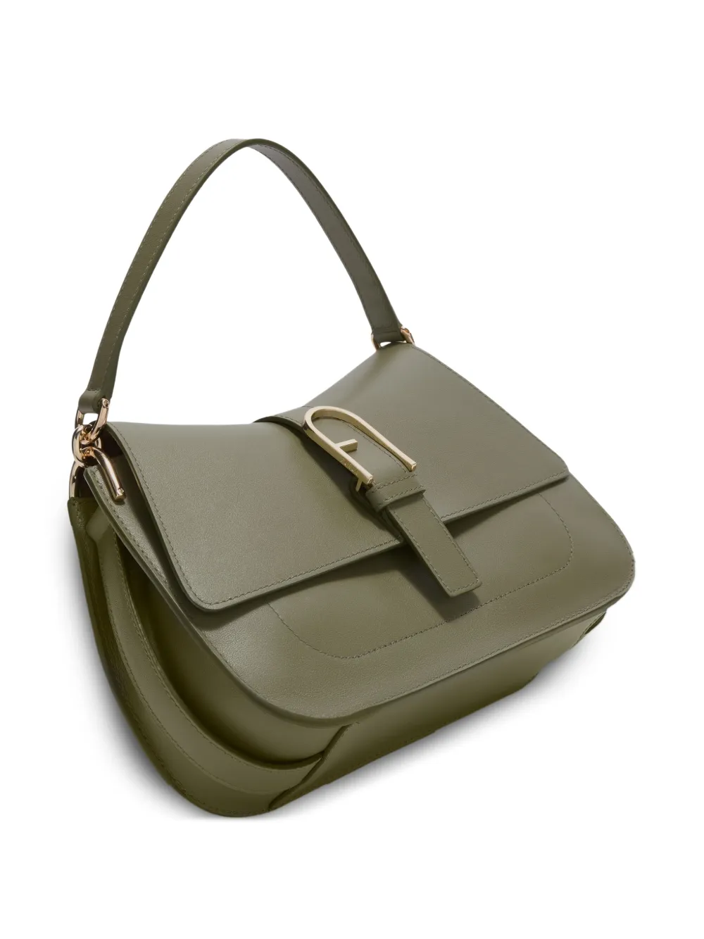 Furla Flow leren shopper Groen