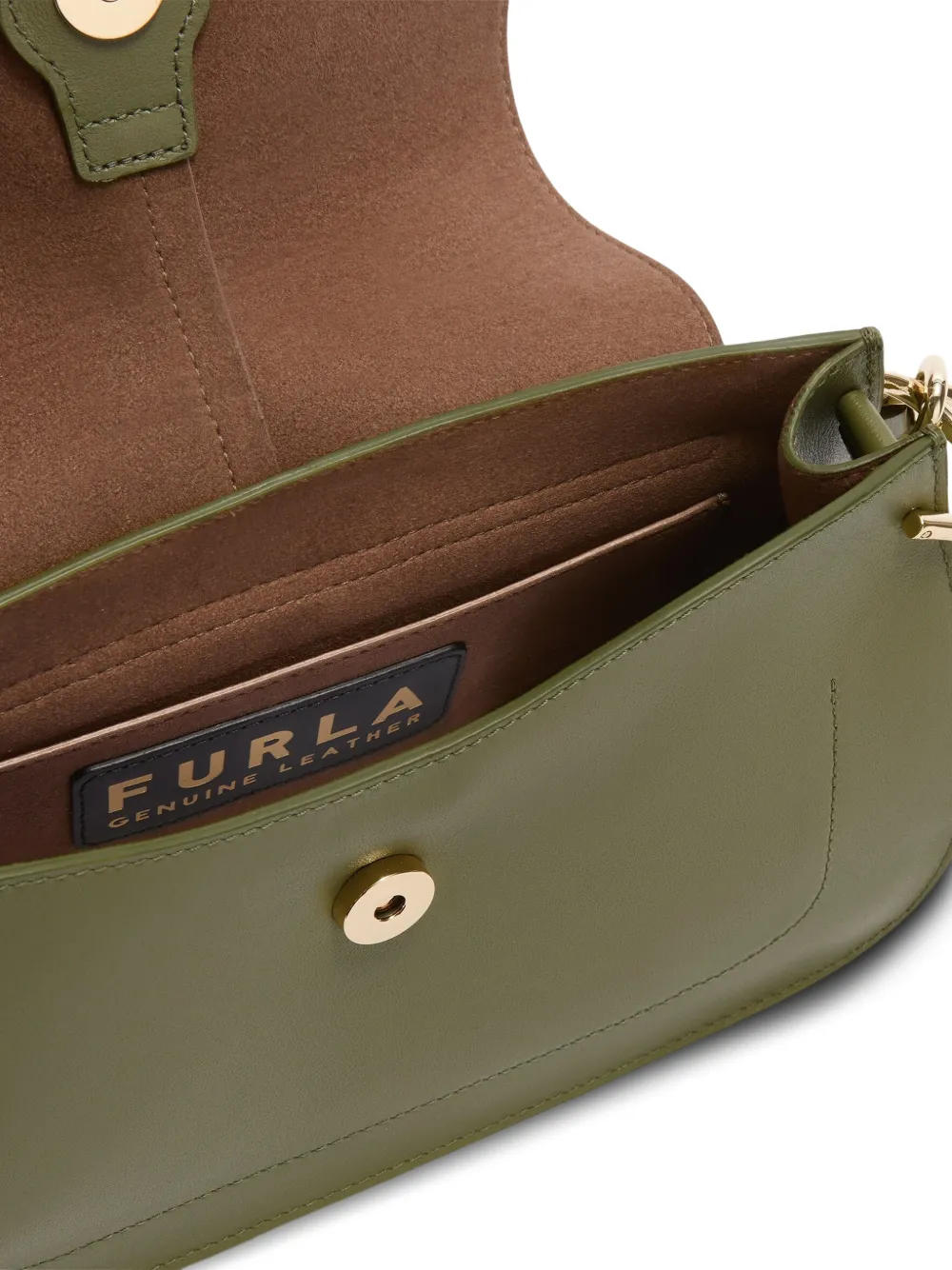 Furla Flow leren shopper Groen