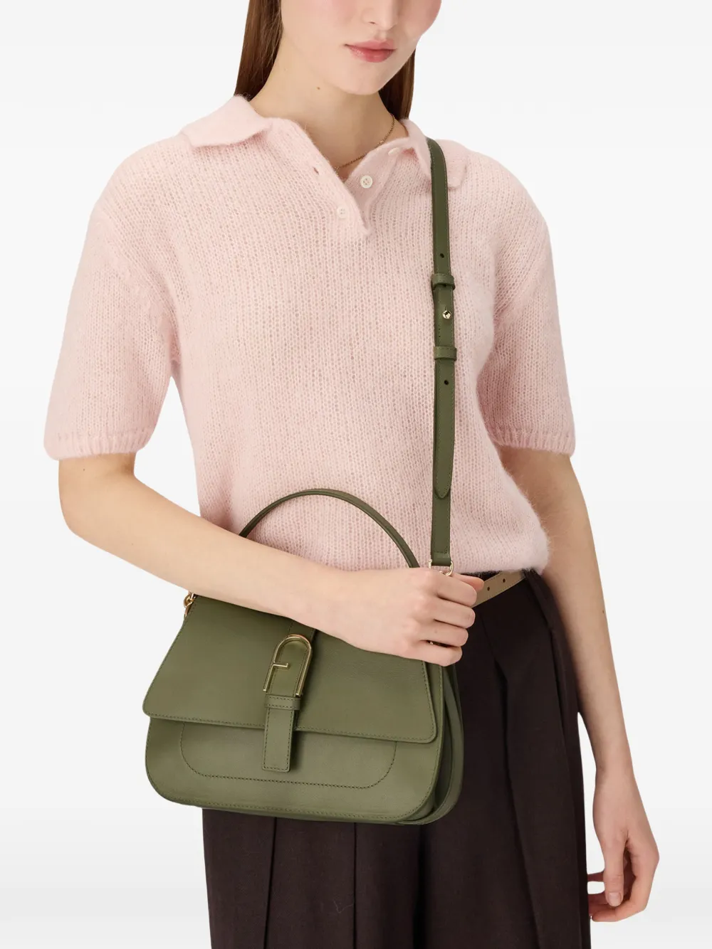 Furla Borsa tote Flow media in pelle - Verde