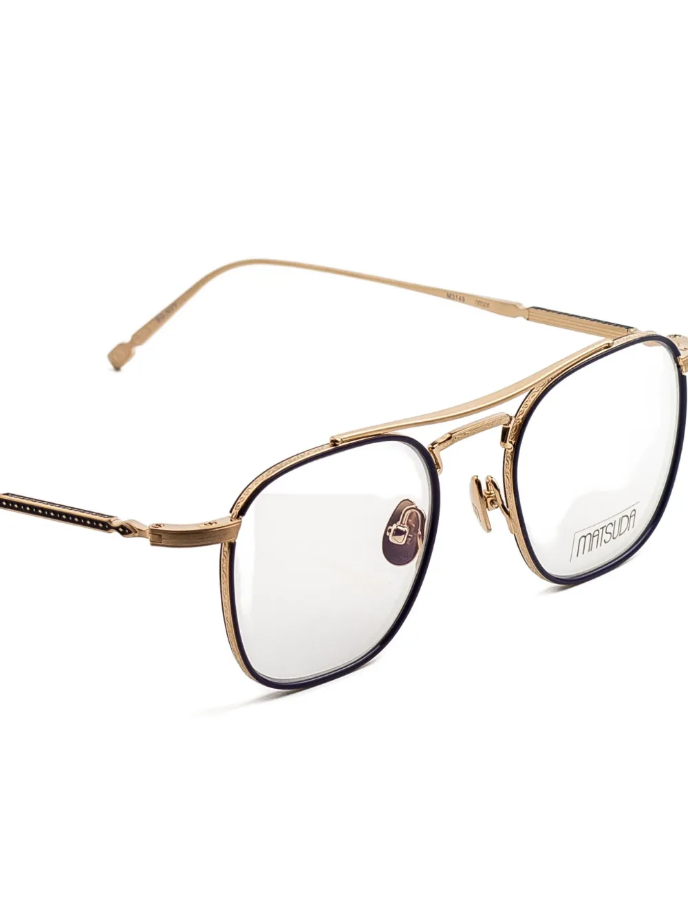 Matsuda Square-frame Glasses In Gold