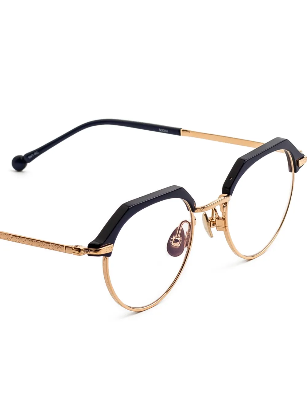 Matsuda Bril met geometrisch montuur Blauw