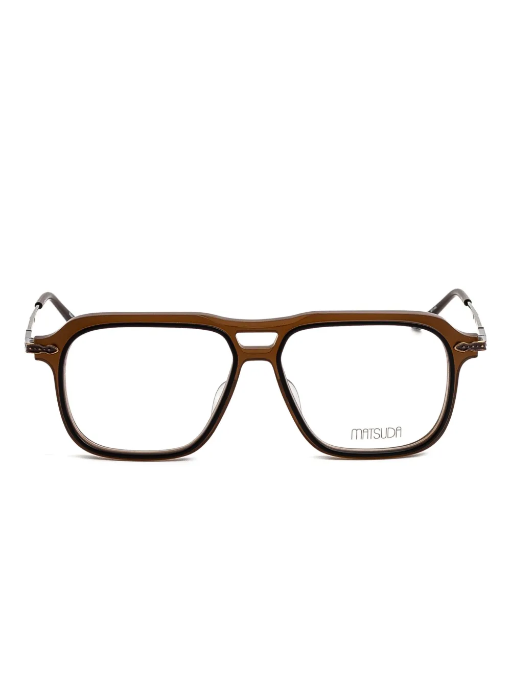 Matsuda square-frame glasses | Brown | Image 1