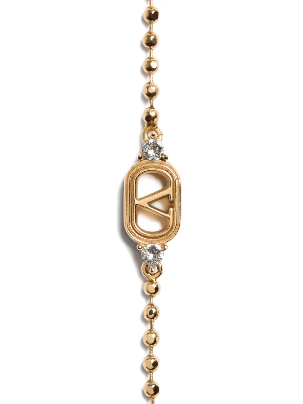 Valentino Crystal-embellished Ovalette Bracelet In Gold