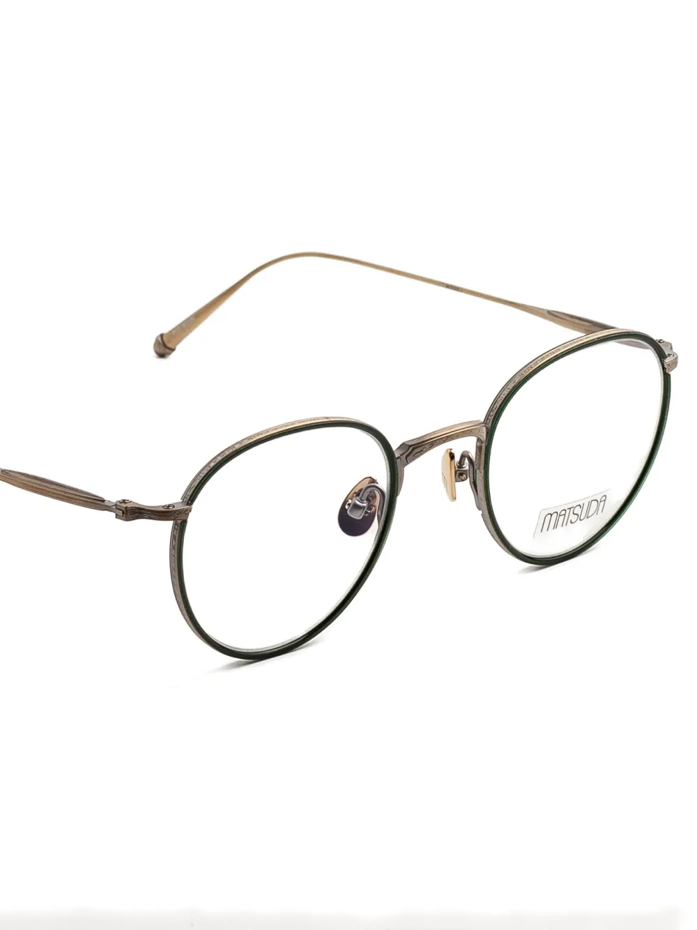Matsuda Round-frame Glasses In Brown