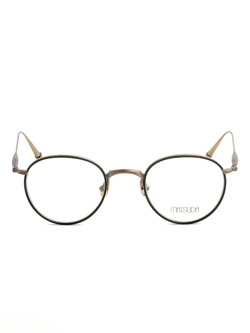 Matsuda Round-frame Glasses In Gold