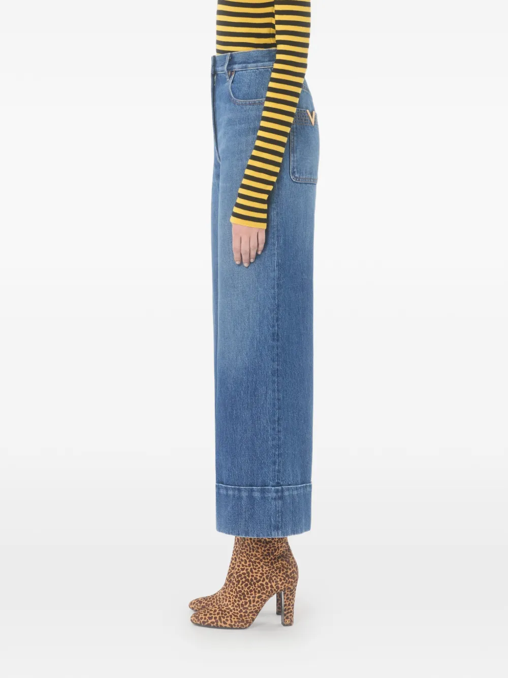 Valentino Garavani Jeans met omgeslagen pijpen Blauw