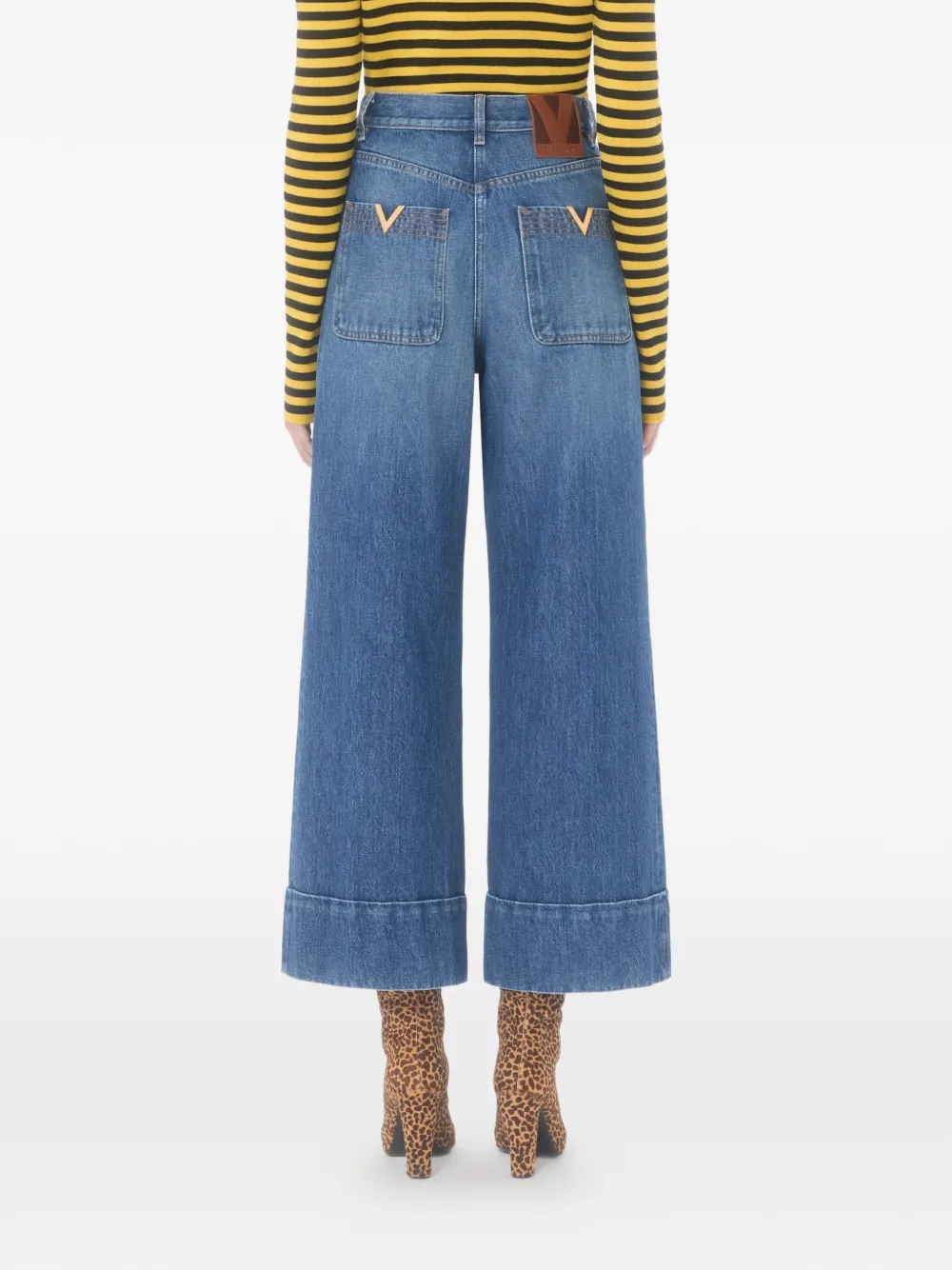 Valentino Garavani Jeans met omgeslagen pijpen Blauw