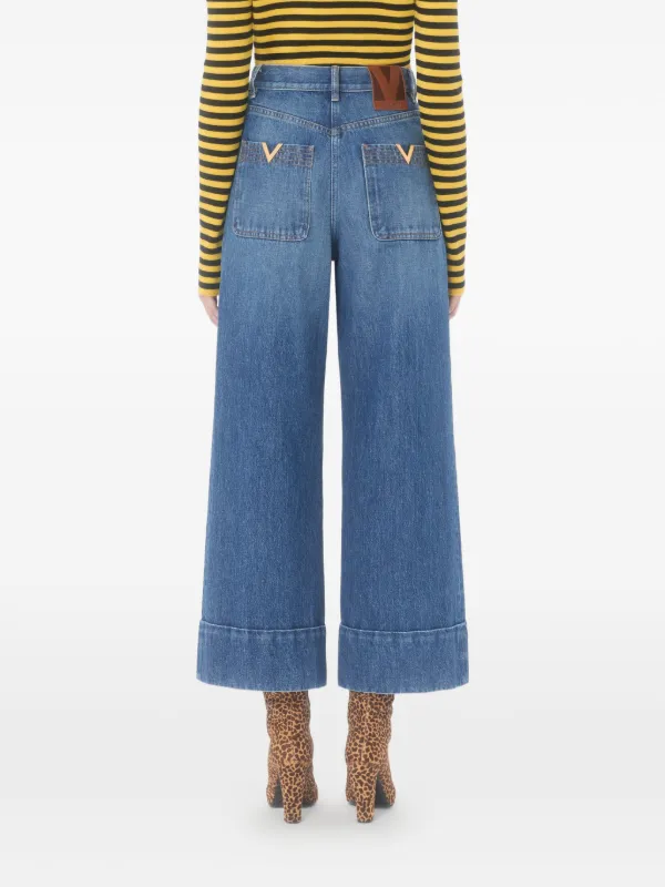 Valentino Garavani Cuffed Jeans | Blue | FARFETCH