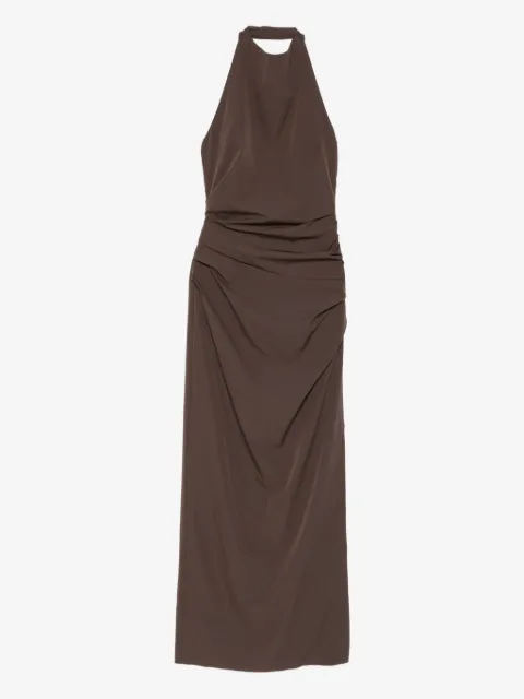 SIR. halterneck ruched dress