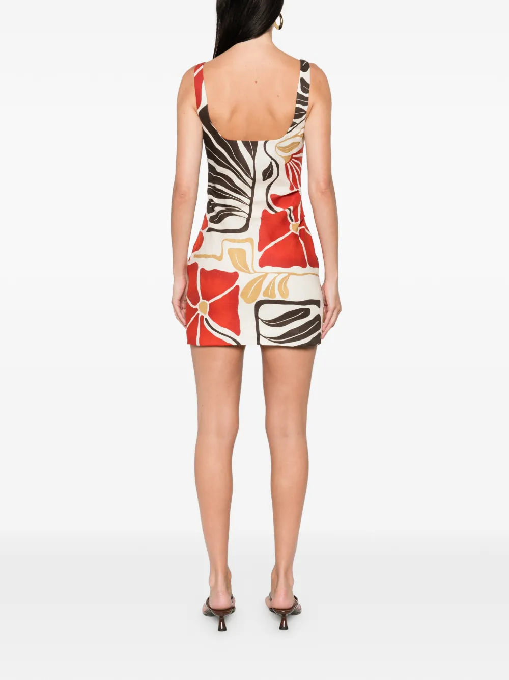 SIR. Julietta mini-jurk met vierkante hals Rood