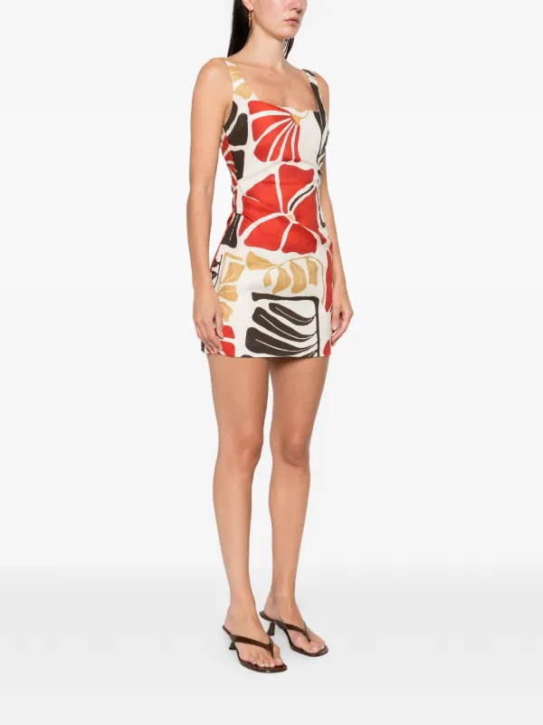 SIR. Julietta Square-Neck Mini Dress - Red