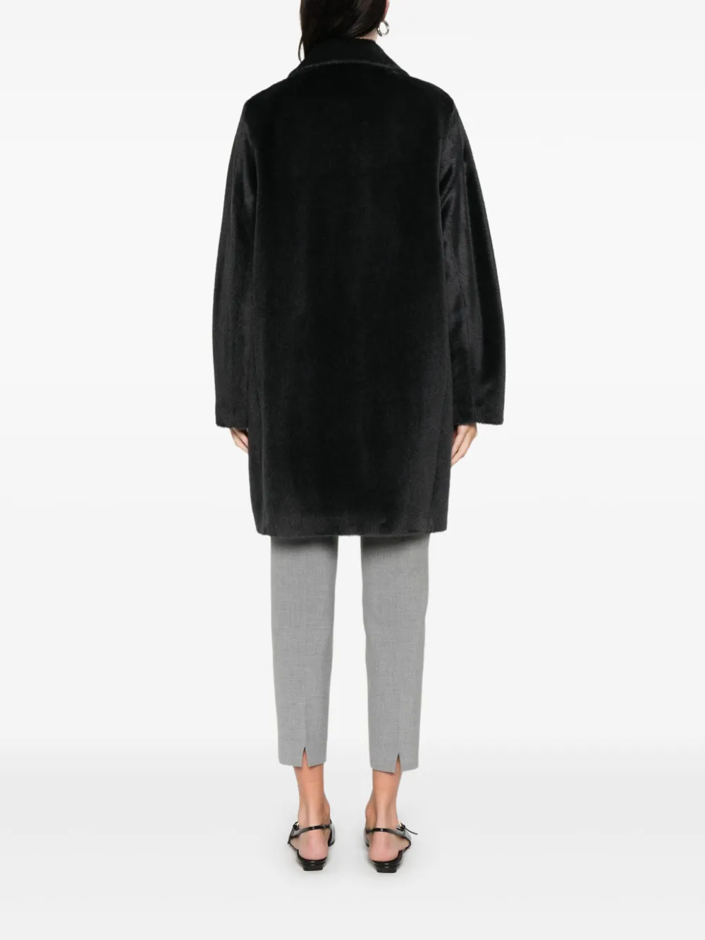 Peserico Jas met enkele rij knopen Zwart