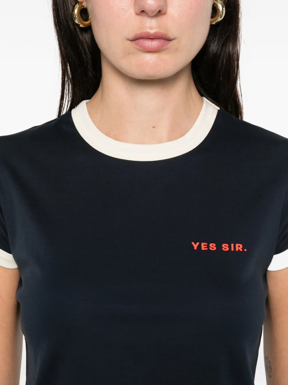 Sir Logo-embroideredt-shirt In Blue