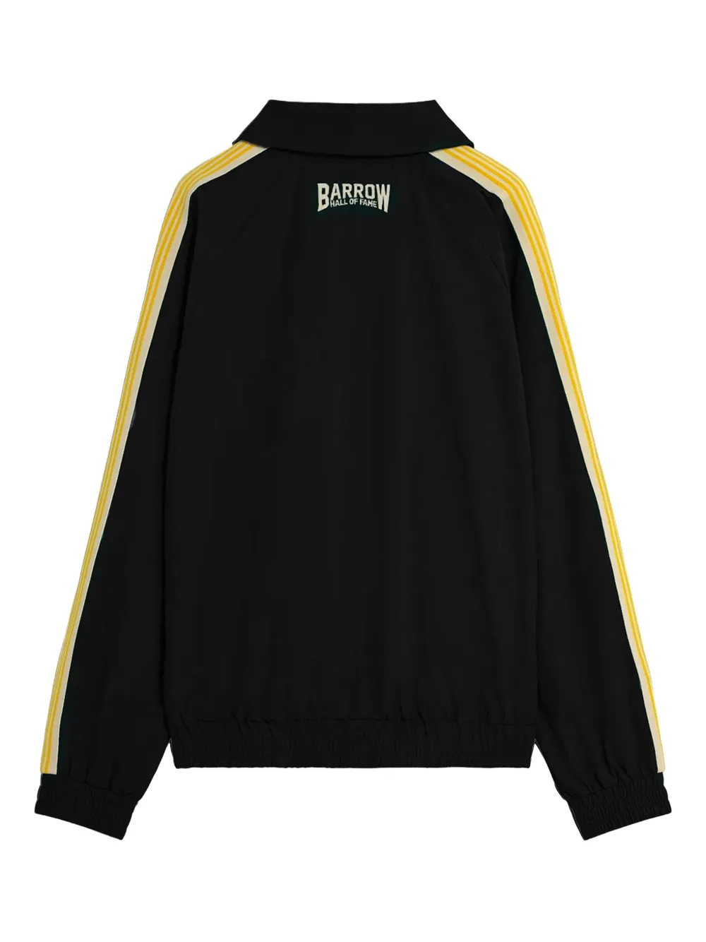 Barrow Collared Nylon Jacket Striped Sleeves In Black