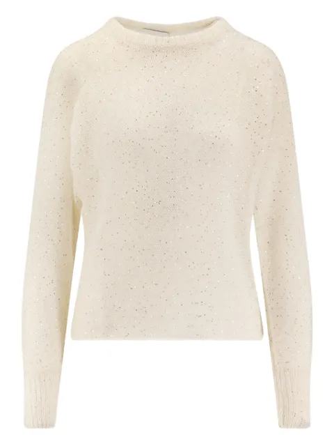 Nude Pullover mit Pailletten