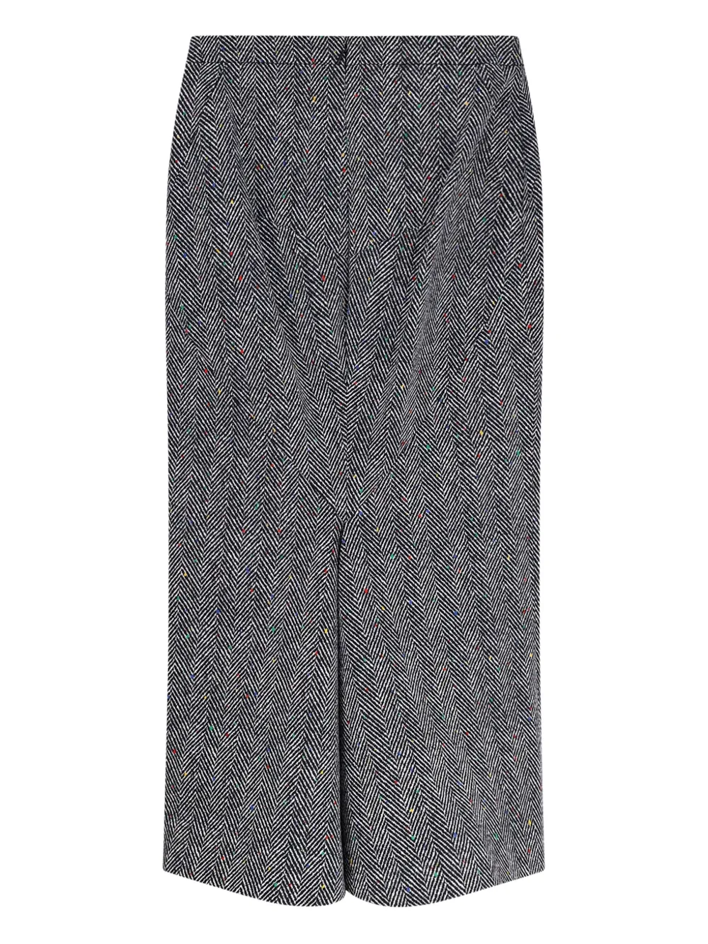 Givenchy Herringbone-pattern Midi Pencil Skirt In Black