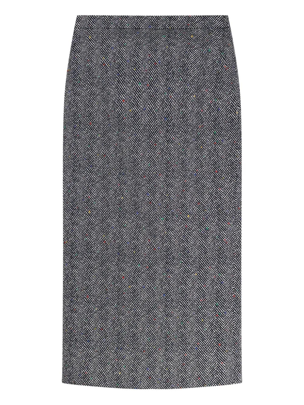 Givenchy Herringbone-pattern Midi Pencil Skirt In Black