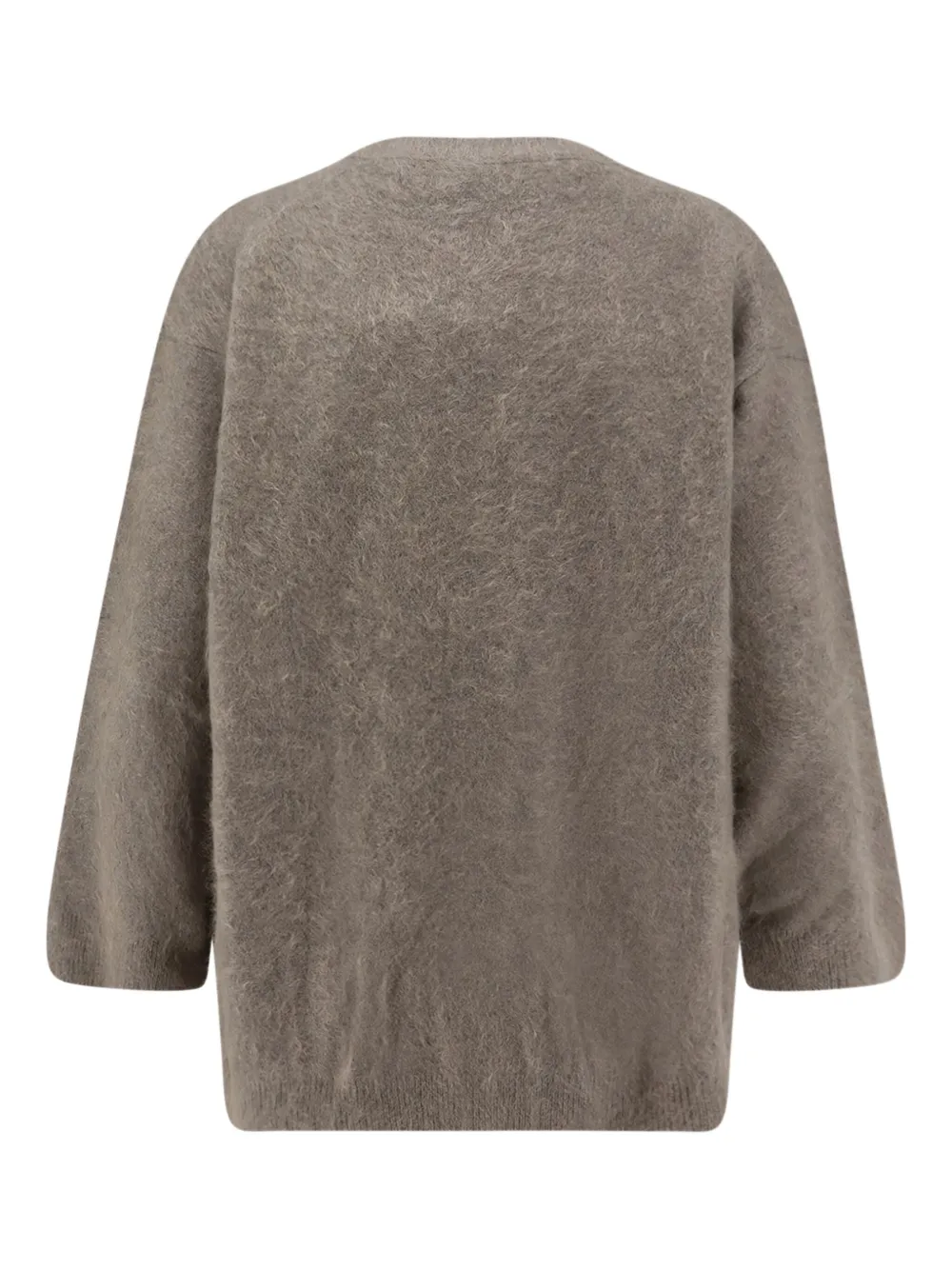 Nude V-neck Button Cardigan In Brown